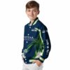personalized seattle seahawks flaming football blue white jacket trendy jacketwow