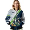 personalized seattle seahawks mickey donald goofy blue white jacket latest model jacketwow