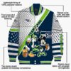personalized seattle seahawks mickey donald goofy blue white jacket new arrival jacketwow