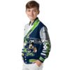 personalized seattle seahawks mickey donald goofy blue white jacket trendy jacketwow