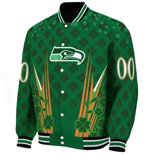 personalized seattle seahawks shamrock pattern green jacket best selling jacketwow