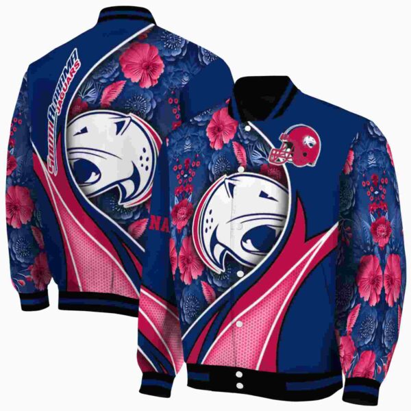 personalized south alabama jaguars floral print blue jacket fashion forward jacketwow