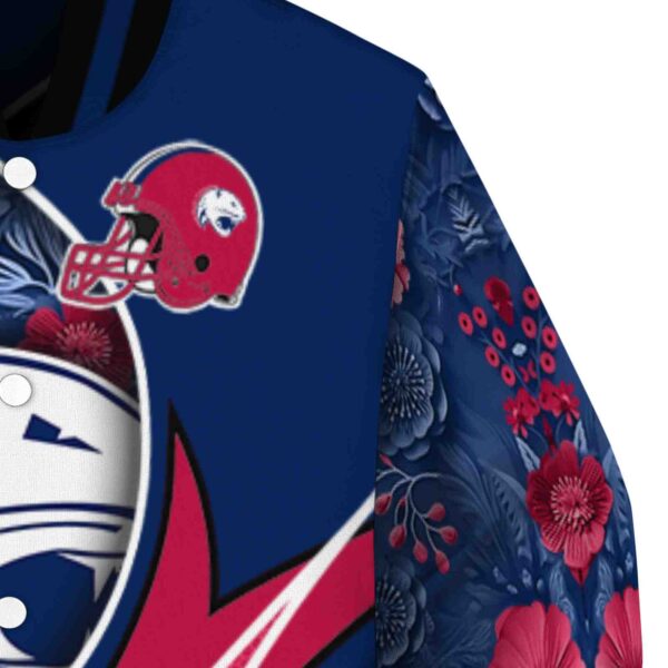 personalized south alabama jaguars floral print blue jacket premium grade jacketwow
