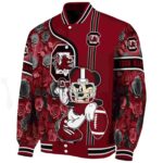 personalized south carolina gamecocks rose mickey garnet jacket best selling jacketwow