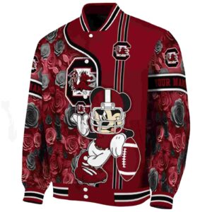 personalized south carolina gamecocks rose mickey garnet jacket best selling jacketwow