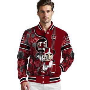 personalized south carolina gamecocks rose mickey garnet jacket high quality jacketwow