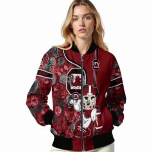 personalized south carolina gamecocks rose mickey garnet jacket latest model jacketwow