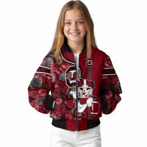 personalized south carolina gamecocks rose mickey garnet jacket top rated jacketwow