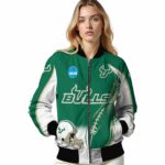 personalized south florida bulls flaming football green white jacket best selling jacketwow