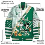 personalized south florida bulls mickey donald goofy green white jacket best selling jacketwow