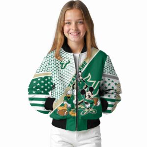 personalized south florida bulls mickey donald goofy green white jacket top rated jacketwow