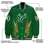 personalized south florida bulls shamrock pattern green jacket best selling jacketwow