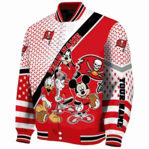 personalized tampa bay buccaneers mickey donald goofy red white jacket best selling jacketwow