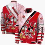 personalized tampa bay buccaneers mickey donald goofy red white jacket best selling jacketwow