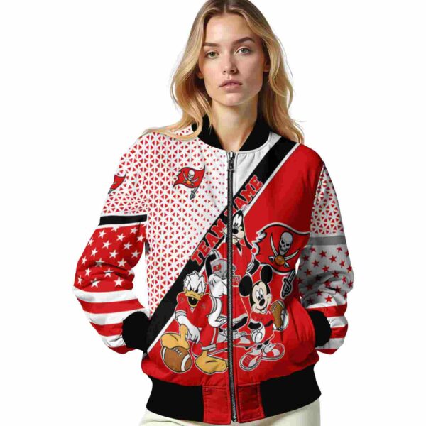 personalized tampa bay buccaneers mickey donald goofy red white jacket latest model jacketwow