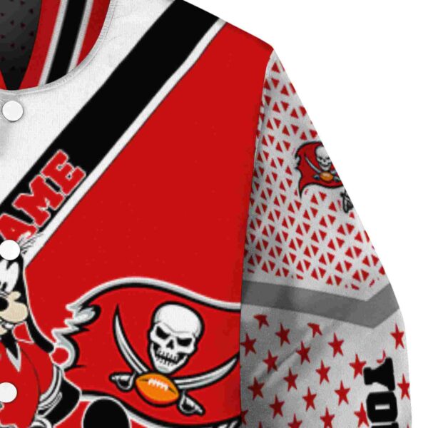 personalized tampa bay buccaneers mickey donald goofy red white jacket premium grade jacketwow