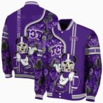 personalized tcu horned frogs rose mickey purple jacket best selling jacketwow