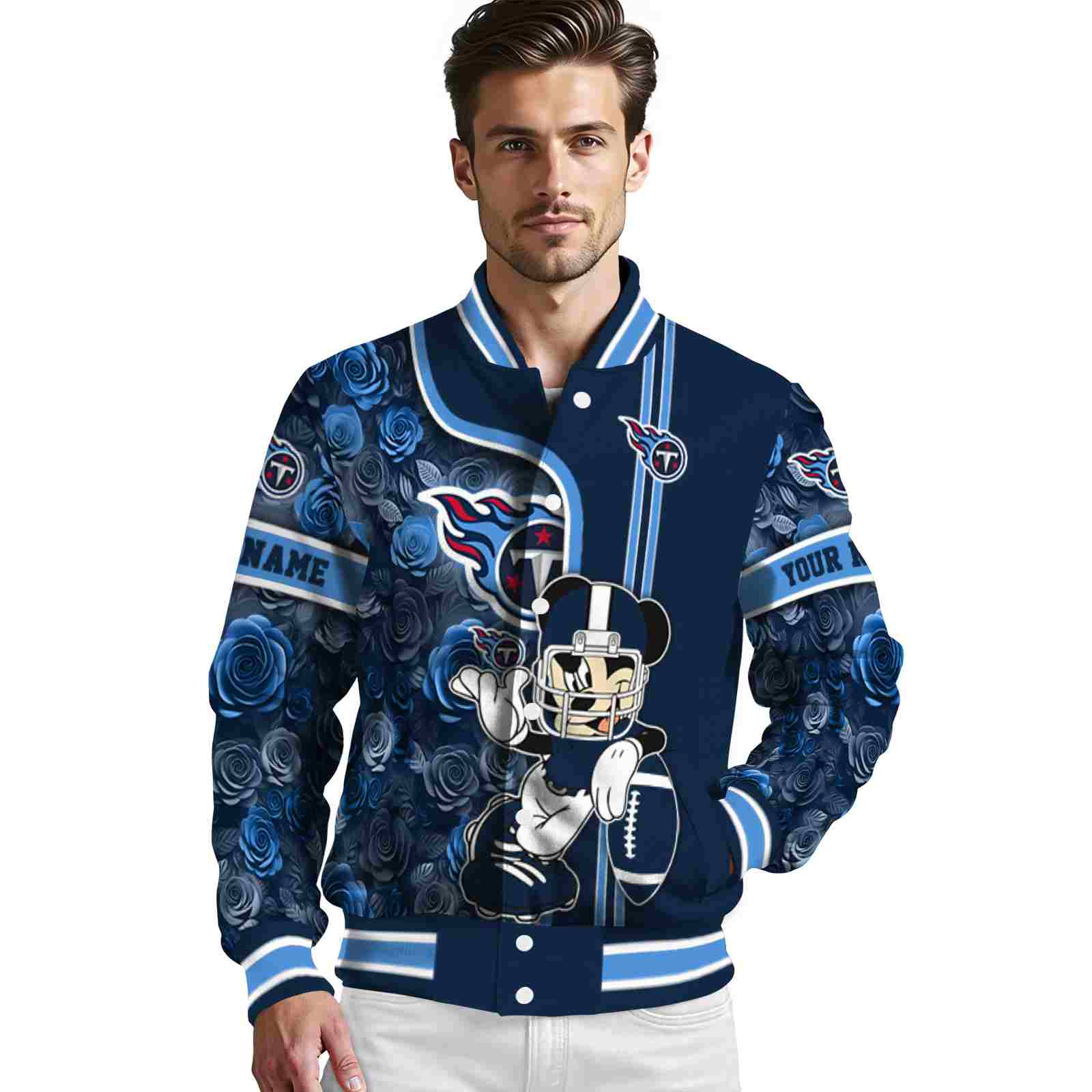 personalized tennessee titans rose mickey navy jacket high quality jacketwow personalized tennessee titans rose mickey navy jacket high quality jacketwow