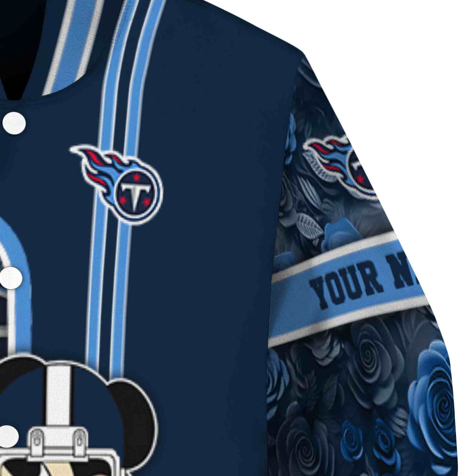 personalized tennessee titans rose mickey navy jacket premium grade jacketwow personalized tennessee titans rose mickey navy jacket premium grade jacketwow