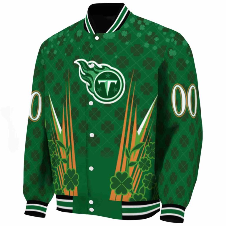 personalized tennessee titans shamrock pattern green jacket best selling jacketwow