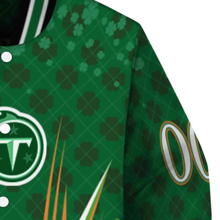 personalized tennessee titans shamrock pattern green jacket premium grade jacketwow