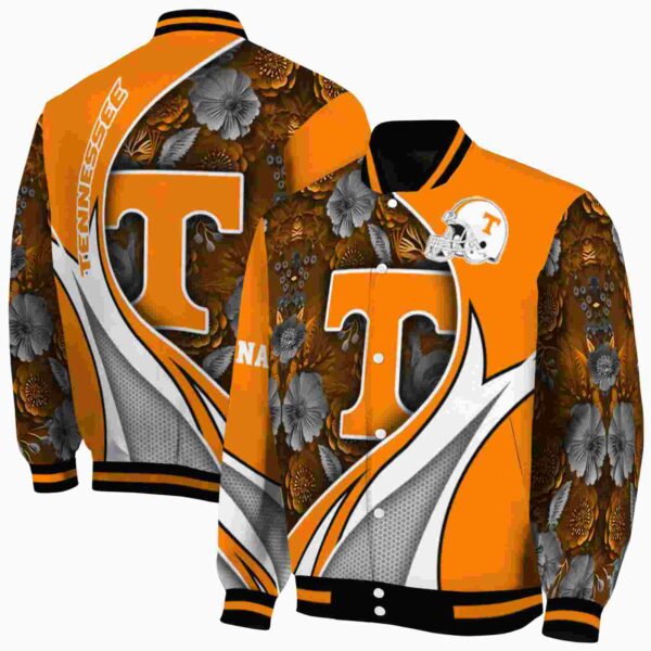 personalized tennessee volunteers floral print orange jacket fashion forward jacketwow
