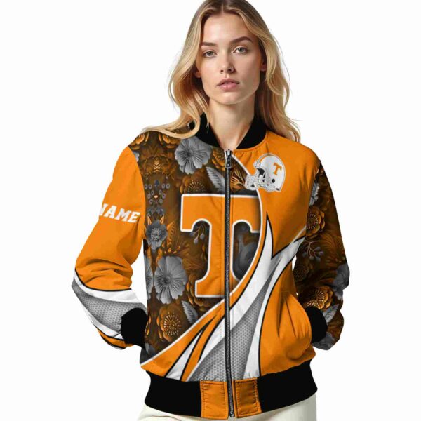 personalized tennessee volunteers floral print orange jacket latest model jacketwow
