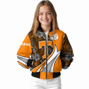 personalized tennessee volunteers floral print orange jacket top rated jacketwow