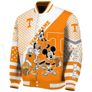 personalized tennessee volunteers mickey donald goofy orange white jacket best selling jacketwow
