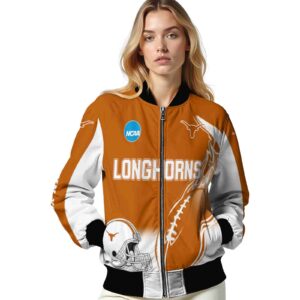 personalized texas longhorns flaming football orange white jacket latest model jacketwow