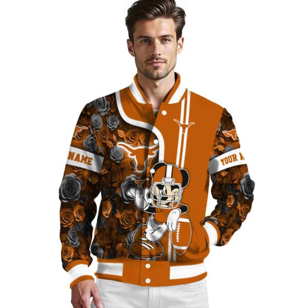 personalized texas longhorns rose mickey orange jacket high quality jacketwow