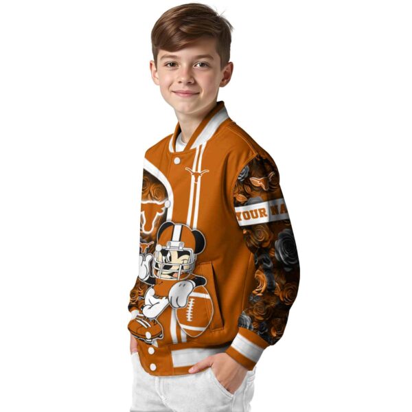 personalized texas longhorns rose mickey orange jacket trendy jacketwow
