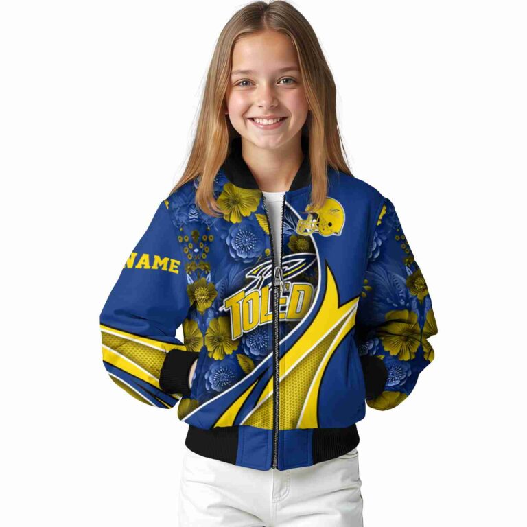 personalized toledo rockets floral print blue jacket top rated jacketwow