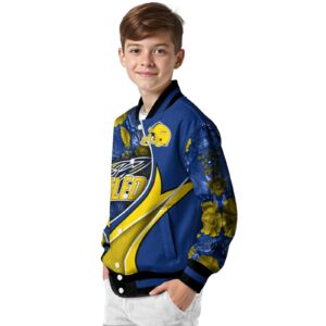 personalized toledo rockets floral print blue jacket trendy jacketwow