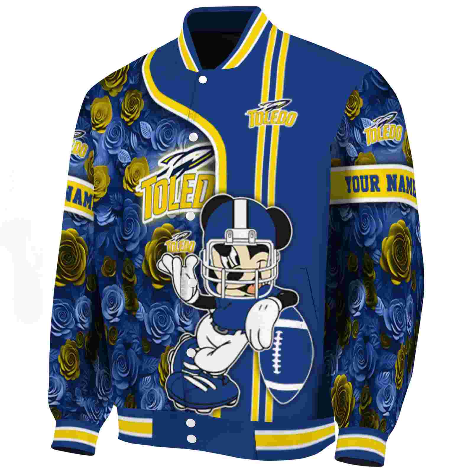 personalized toledo rockets rose mickey blue jacket best selling jacketwow personalized toledo rockets rose mickey blue jacket best selling jacketwow
