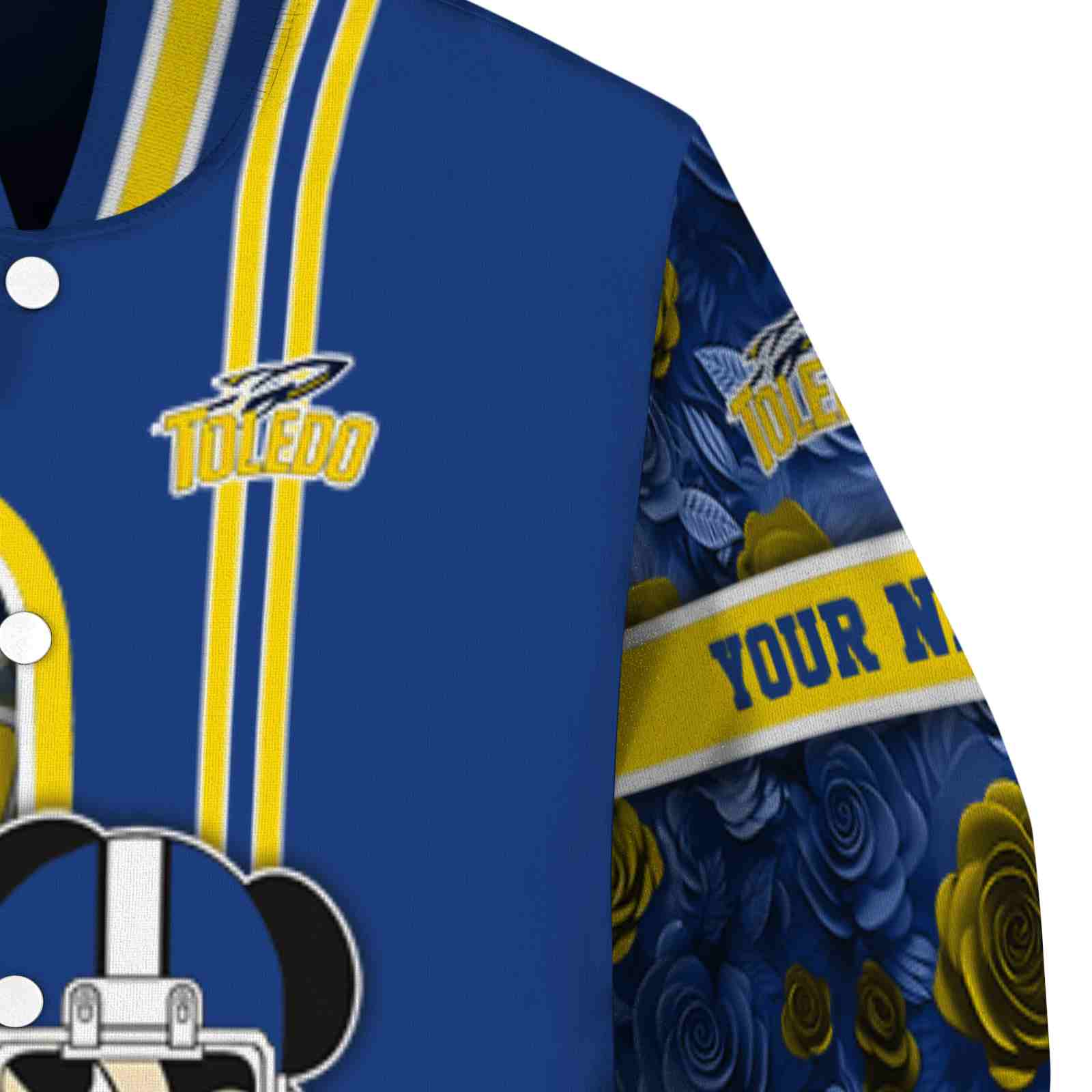 personalized toledo rockets rose mickey blue jacket premium grade jacketwow personalized toledo rockets rose mickey blue jacket premium grade jacketwow