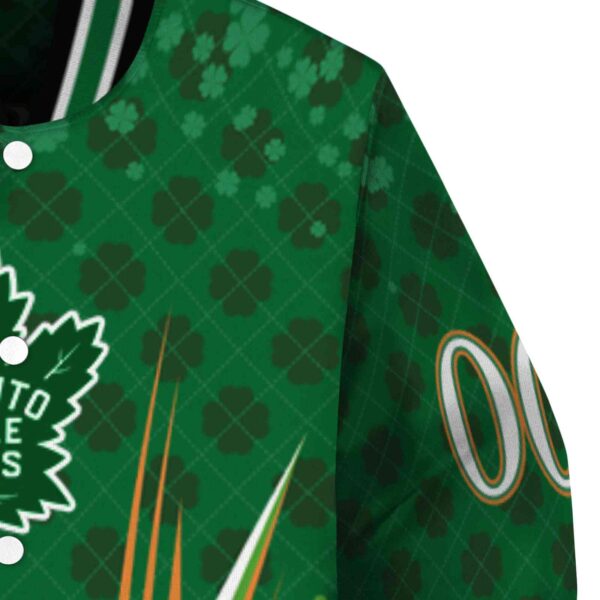 personalized toronto maple leafs shamrock pattern green jacket premium grade jacketwow