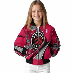 personalized toronto raptors floral print red jacket top rated jacketwow