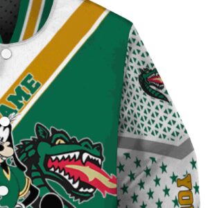 personalized uab blazers mickey donald goofy green white jacket premium grade jacketwow