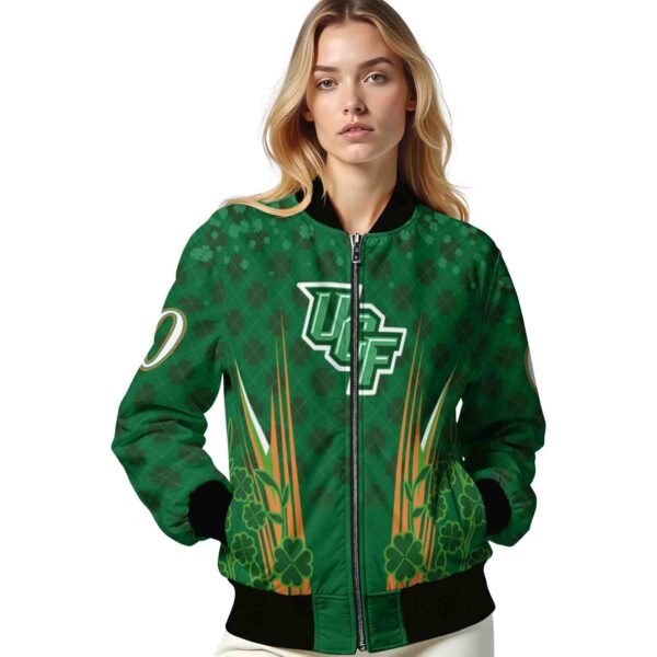personalized ucf knights shamrock pattern green jacket latest model jacketwow