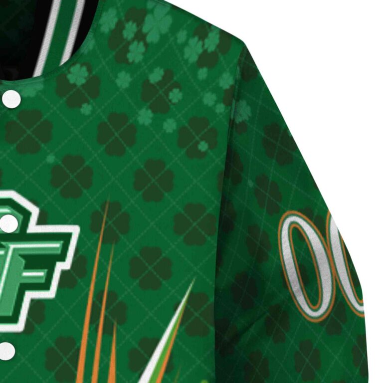 personalized ucf knights shamrock pattern green jacket premium grade jacketwow
