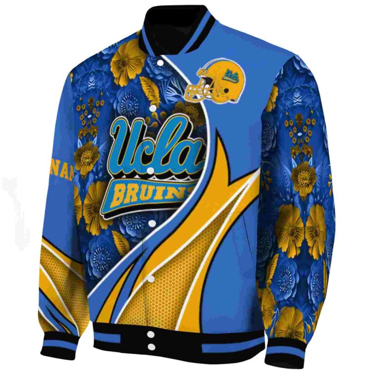 personalized ucla bruins floral print blue jacket best selling jacketwow