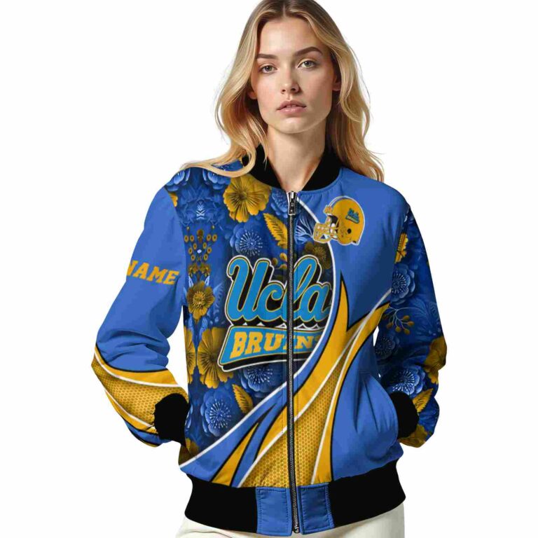 personalized ucla bruins floral print blue jacket latest model jacketwow