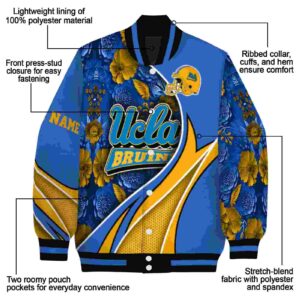 personalized ucla bruins floral print blue jacket new arrival jacketwow