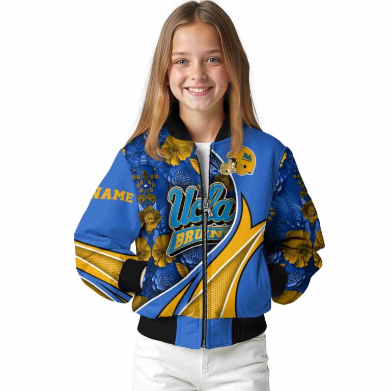 personalized ucla bruins floral print blue jacket top rated jacketwow