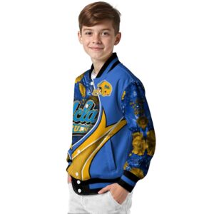 personalized ucla bruins floral print blue jacket trendy jacketwow