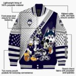 personalized uconn huskies mickey donald goofy blue white jacket best selling jacketwow