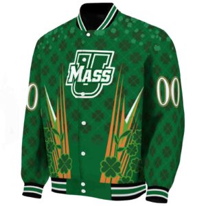 personalized umass minutemen shamrock pattern green jacket best selling jacketwow