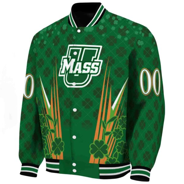 personalized umass minutemen shamrock pattern green jacket best selling jacketwow