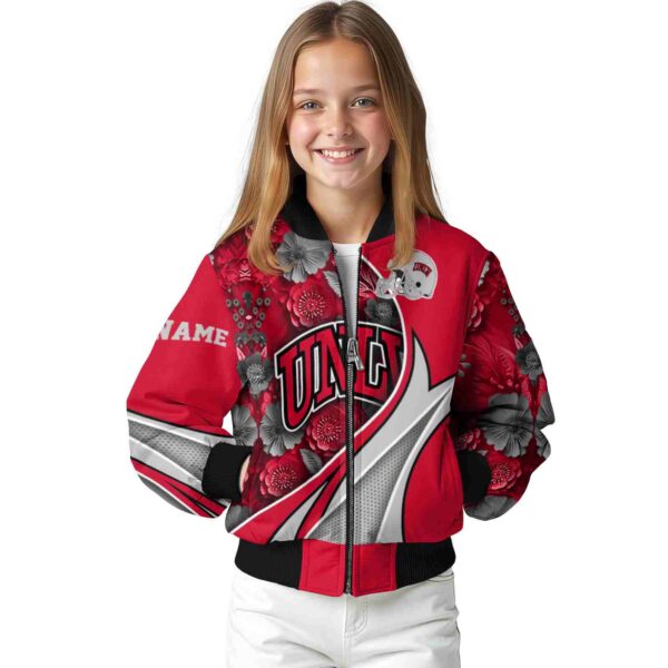 personalized unlv rebels floral print red jacket top rated jacketwow